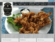 Tablet Screenshot of colonelsrestaurant.com